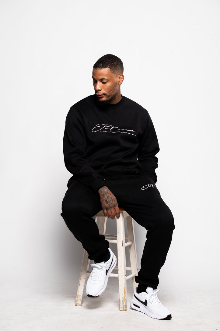 Jet Black Crew Neck