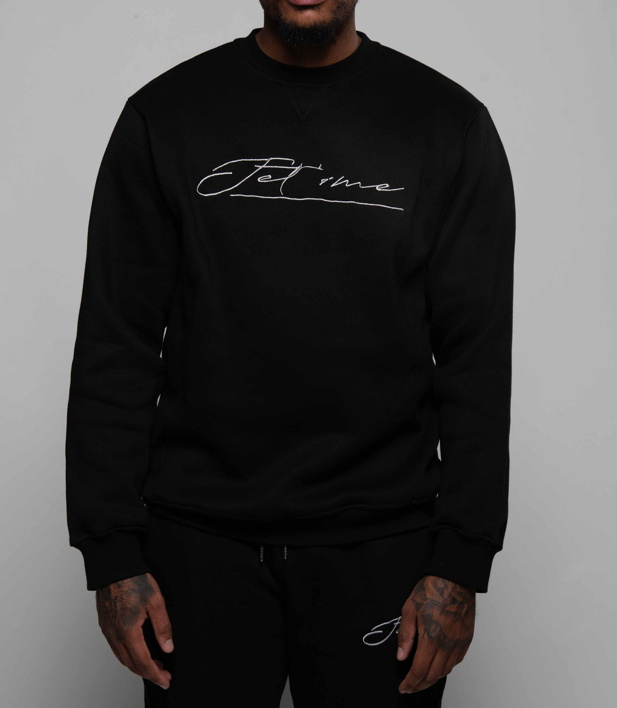 Jet Black Crew Neck